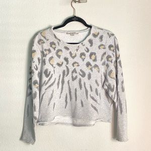 AllSaints Leopard Sweatshirt In Grey